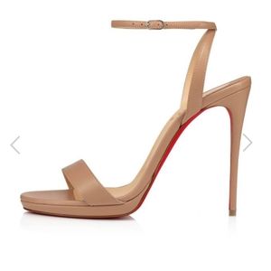 New Christian Louboutin - Loubi Queen 120mm Ankle Strap Sandal Nude